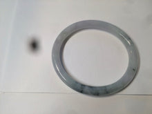 Load image into Gallery viewer, 49.5mm Certified Type A 100% Natural icy light green purple round cut oval Jadeite Jade bangle AQ32-2403