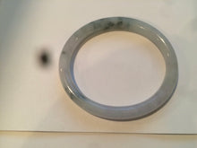 Load image into Gallery viewer, 49.5mm Certified Type A 100% Natural icy light green purple round cut oval Jadeite Jade bangle AQ32-2403