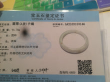 Load image into Gallery viewer, 56.7mm Certified Type A 100% Natural icy light green/orange Jadeite Jade bangle A21-3146