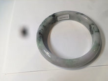 Load image into Gallery viewer, 58.6mm 100% natural type A certified sunny green/purple jadeite jade bangle AQ33-0735