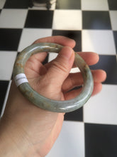 Load image into Gallery viewer, 56.8mm certified Type A 100% Natural green/brown round cut Jadeite Jade bangle KS87-1441