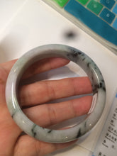 Load image into Gallery viewer, 58.6mm 100% natural type A certified sunny green/purple jadeite jade bangle AQ33-0735