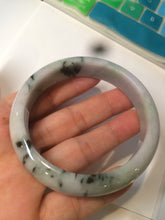 Load image into Gallery viewer, 58.6mm 100% natural type A certified sunny green/purple jadeite jade bangle AQ33-0735
