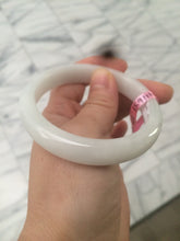 Load image into Gallery viewer, 55.9mm Certified Type A 100% Natural white Jadeite Jade bangle Q11-6212