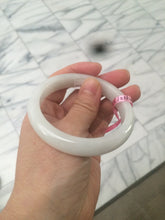 Load image into Gallery viewer, 55.9mm Certified Type A 100% Natural white Jadeite Jade bangle Q11-6212