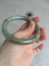 Load image into Gallery viewer, 56.8mm certified Type A 100% Natural green/brown round cut Jadeite Jade bangle KS87-1441