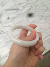 Load image into Gallery viewer, 55.9mm Certified Type A 100% Natural white Jadeite Jade bangle Q11-6212