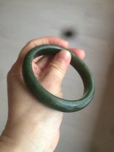 Load image into Gallery viewer, 59mm 100% Natural dark green/black nephrite Jade(碧玉) bangle HF16