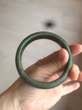 Load image into Gallery viewer, 59mm 100% Natural dark green/black nephrite Jade(碧玉) bangle HF16