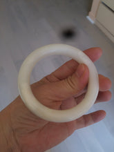 Load image into Gallery viewer, 55mm Certified 100% Natural white nephrite Jade bangle HT18-7872