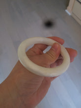 Load image into Gallery viewer, 55mm Certified 100% Natural white nephrite Jade bangle HT18-7872