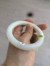 Load image into Gallery viewer, 55mm Certified 100% Natural white nephrite Jade bangle HT18-7872