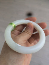 Load image into Gallery viewer, 55mm Certified 100% Natural white nephrite Jade bangle HT18-7872