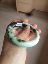 Load image into Gallery viewer, 57.8mm certified type A 100% Natural sunny green/orange/white jadeite jade bangle AE41-9586