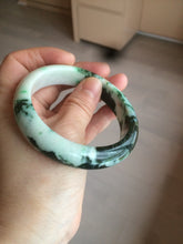 Load image into Gallery viewer, 57.8mm certified type A 100% Natural sunny green/orange/white jadeite jade bangle AE41-9586