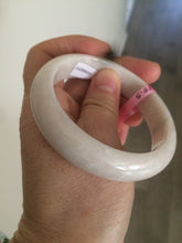Load image into Gallery viewer, 55mm Certified Type A 100% Natural white/beige Jadeite Jade bangle L52-7215