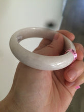 Load image into Gallery viewer, 55mm Certified Type A 100% Natural white/beige Jadeite Jade bangle L52-7215
