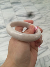 Load image into Gallery viewer, 55mm Certified Type A 100% Natural white/beige Jadeite Jade bangle L52-7215