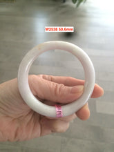 Load image into Gallery viewer, Certified type A 100% size 50-54mm Natural green/white/purple round cut Jadeite bangle with defects group Aj24 group15