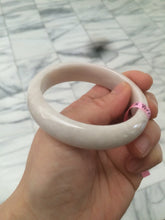 Load image into Gallery viewer, 55mm Certified Type A 100% Natural white/beige Jadeite Jade bangle L52-7215