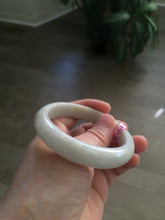 Load image into Gallery viewer, 55.2mm type A 100% Natural green/ white Jadeite Jade bangle Y54