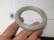 Load image into Gallery viewer, 57.3mm 100% Natural beige brown round cut nephrite Jade bangle HT57