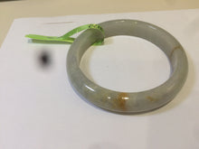 Load image into Gallery viewer, 58.5mm certified 100% natural green/yellow jadeite jade bangle AE44-8521