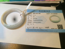 Load image into Gallery viewer, 57.8mm 100% certified natural light green/blue/yellow jadeite jade bangle S27-3228