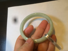 Load image into Gallery viewer, 53.8mm certified Type A 100% Natural light apple green Jadeite Jade bangle S28-6276