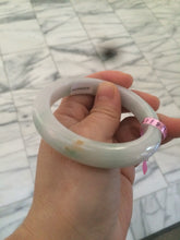 Load image into Gallery viewer, 55mm Certified Type A 100% Natural green/white/yellow Jadeite Jade bangle AD35-9287