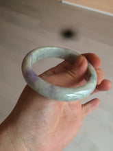 Load image into Gallery viewer, 53.8mm 100% natural Type A light green/purple jadeite jade bangle C49-2210