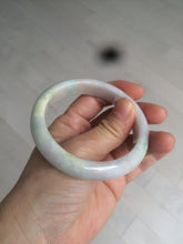 Load image into Gallery viewer, 56.2 mm certificated Type A 100% Natural light green/yellow/purple Jadeite Jade bangle AM7-7533