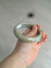 Load image into Gallery viewer, 59.5mm certified Type A 100% Natural sunny green gray yellow purple (FU LU Shou)Jadeite bangle D68-3750