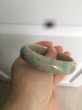 Load image into Gallery viewer, 59.5mm certified Type A 100% Natural sunny green gray yellow purple (FU LU Shou)Jadeite bangle D68-3750