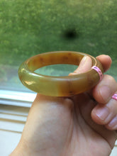 Load image into Gallery viewer, 52.9mm 100% Natural yellow/red/orange/gray Xiu Jade (Serpentine) (The Origin of Life) bangle A30