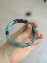 Load image into Gallery viewer, 59mm Certified Type A 100% Natural green black blue Jadeite Jade bangle AQ42-2259