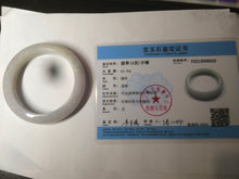 Load image into Gallery viewer, 55.5 mm Certified type A 100% Natural light purple/white/beige Jadeite bangle U117-6543