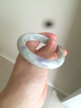 Load image into Gallery viewer, 53.8mm 100% natural Type A light green/purple jadeite jade bangle C49-2210