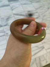 Load image into Gallery viewer, 52.9mm 100% Natural yellow/red/orange/gray Xiu Jade (Serpentine) (The Origin of Life) bangle A30