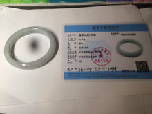 Load image into Gallery viewer, 52mm Certified 100% natural Type A light green/purple oval jadeite jade bangle U118-6866