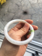 Load image into Gallery viewer, 57mm certificated Type A 100% Natural light green /yellow round cut Jadeite Jade bangle x60-9026