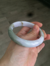 Load image into Gallery viewer, 55mm Certified 100% natural Type A green/purplejadeite jade bangle R77-2597