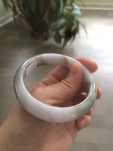 Load image into Gallery viewer, 55mm Certified 100% natural Type A green/purplejadeite jade bangle R77-2597