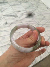 Load image into Gallery viewer, 55mm Certified 100% natural Type A green/purplejadeite jade bangle R77-2597