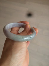 Load image into Gallery viewer, 55.5mm certified Type A 100% Natural light green Jadeite Jade bangle D66-9679