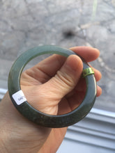 Load image into Gallery viewer, 52mm Certified Type A 100% Natural blue/dark green/black super thin Jadeite Jade bangle X62-7339