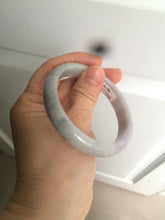 Load image into Gallery viewer, 55.5mm certified Type A 100% Natural light green Jadeite Jade bangle D66-9679