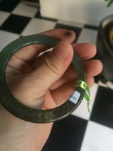 Load image into Gallery viewer, 52mm Certified Type A 100% Natural blue/dark green/black super thin Jadeite Jade bangle X62-7339