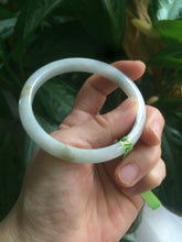 Load image into Gallery viewer, 57.7mm Certified Type A 100% Natural light green/yellow/white Jadeite Jade bangle N61-5752