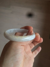 Load image into Gallery viewer, 50mm Certified Type A 100% Natural icy watery green white oval Jadeite Jade bangle D65-2850